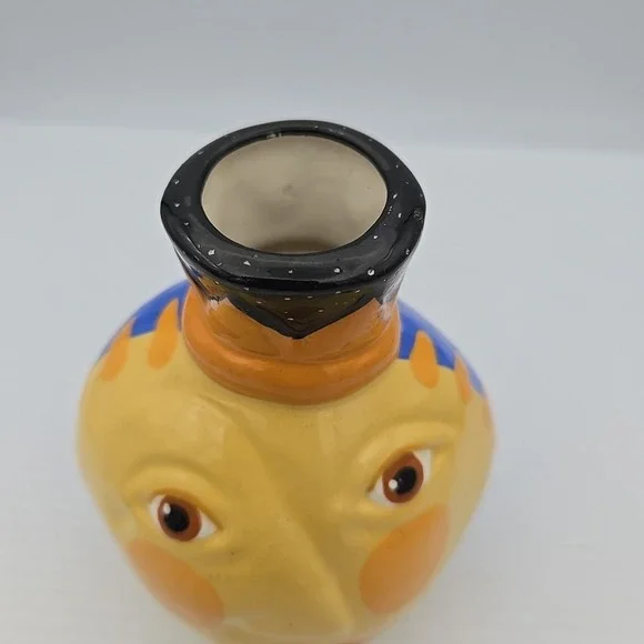 Face Vase Queen Abstract Whimsy Bottle Ceramic Art Vase Signed Alison Palmer - Picture 4 of 5